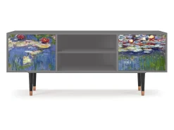Móvel De Tv* Mueble de TV - 170х69х48 cm - T2 - The water lily pond , Cinza Cinzento