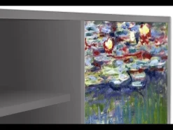 Móvel De Tv* Mueble de TV - 170х69х48 cm - T2 - The water lily pond , Cinza Cinzento
