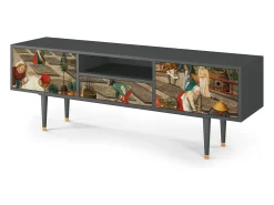 Mueble de TV - 170х59х41 cm - T6 - The Younger - Spring, Antracite^ Móvel De Tv