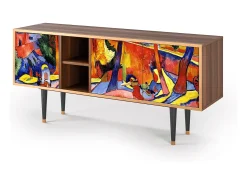 Best Mueble de TV - 150х69х41 cm - T5 - The Turning Road, Nogueira Castanho