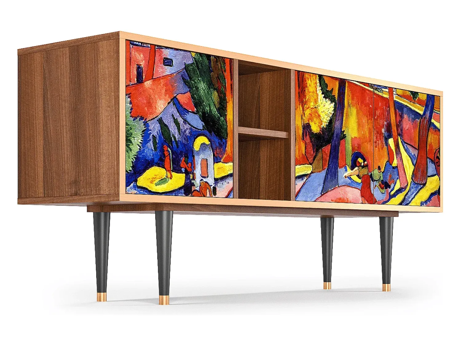 Best Mueble de TV - 150х69х41 cm - T5 - The Turning Road, Nogueira Castanho