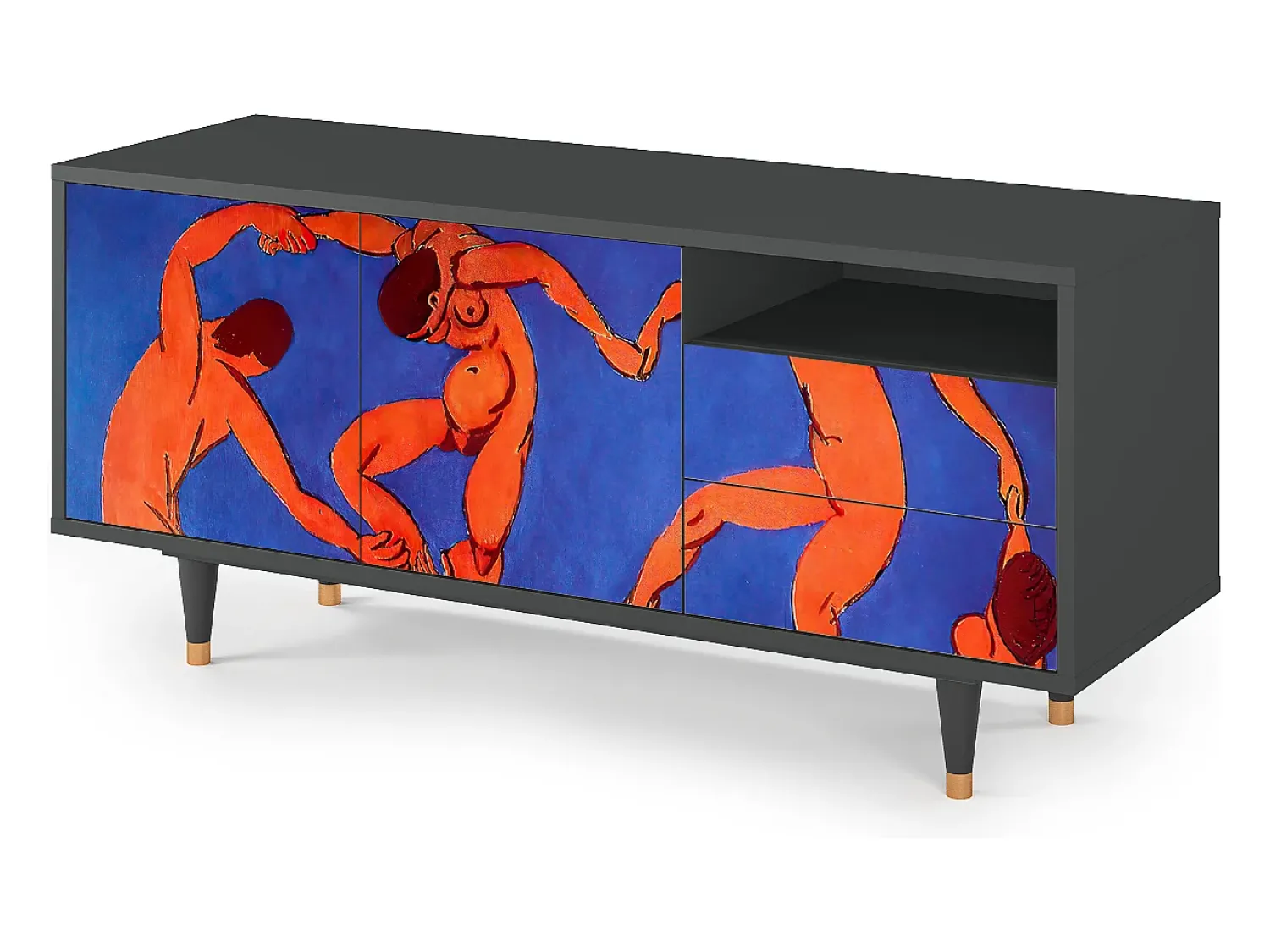 Mueble de TV - 125х56х41 cm - T7 - The Dance by Matisse , Antracite^ Móvel De Tv