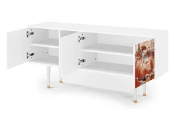 Móvel De Tv* Mueble de TV - 150х69х41 cm - T5 - The City Rises, Branco Bege