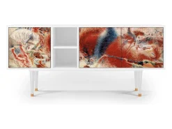 Móvel De Tv* Mueble de TV - 150х69х41 cm - T5 - The City Rises, Branco Bege