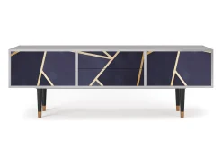 Móvel De Tv* Mueble de TV - 170х59х48 cm - T4 - The Amethyst, Cinza Cinzento