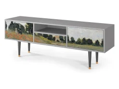 Móvel De Tv| Mueble de TV - 170х59х41 cm - T6 - The Poppy Field , Cinza Cinzento