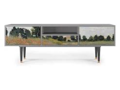 Móvel De Tv| Mueble de TV - 170х59х41 cm - T6 - The Poppy Field , Cinza Cinzento