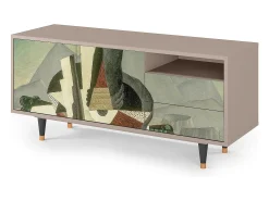 Móvel De Tv* Mueble de TV - 125х56х41 cm - T7 - The Cubist Paintings , Latte Bege