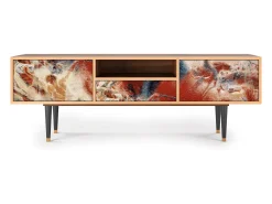 Móvel De Tv| Mueble de TV - 170х59х41 cm - T6 - The City Rises, Nogueira Castanho