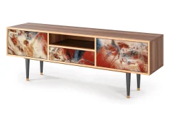 Móvel De Tv| Mueble de TV - 170х59х41 cm - T6 - The City Rises, Nogueira Castanho