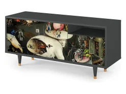 Móvel De Tv* Mueble de TV - 125х56х41 cm - T7 - The Garden 2, Antracite Cinza antracite