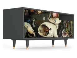 Móvel De Tv* Mueble de TV - 125х56х41 cm - T7 - The Garden 2, Antracite Cinza antracite