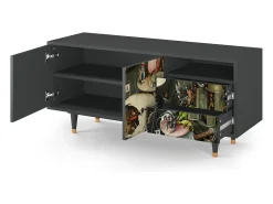 Móvel De Tv* Mueble de TV - 125х56х41 cm - T7 - The Garden 2, Antracite Cinza antracite