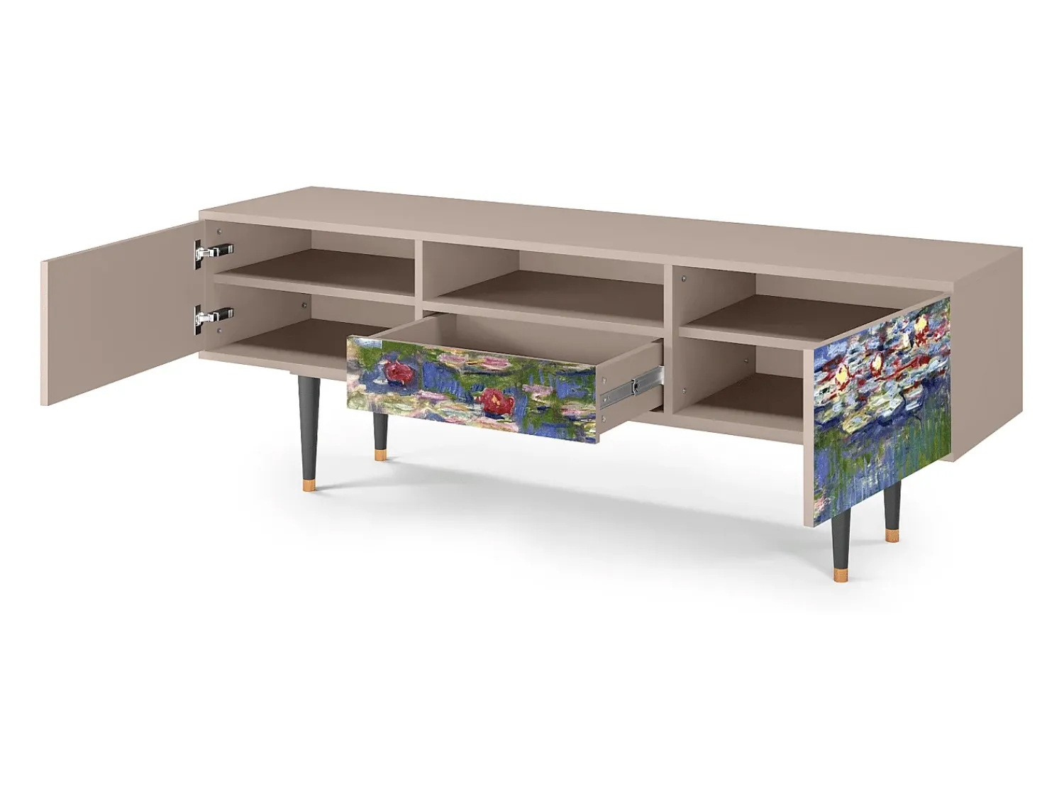 Mueble de TV - 170х59х41 cm - T6 - The water lily pond , Latte^ Móvel De Tv