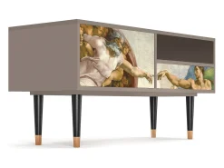 Mueble de TV - 115х59х48 cm - T3 - The Creation of Adam, Latte^ Móvel De Tv