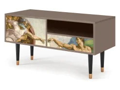 Mueble de TV - 115х59х48 cm - T3 - The Creation of Adam, Latte^ Móvel De Tv