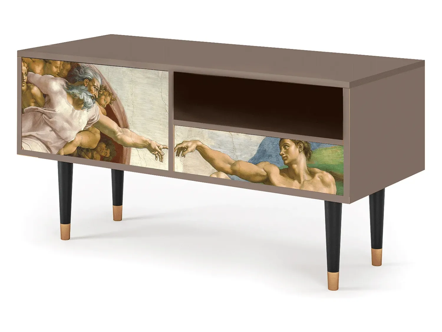 Mueble de TV - 115х59х48 cm - T3 - The Creation of Adam, Latte^ Móvel De Tv