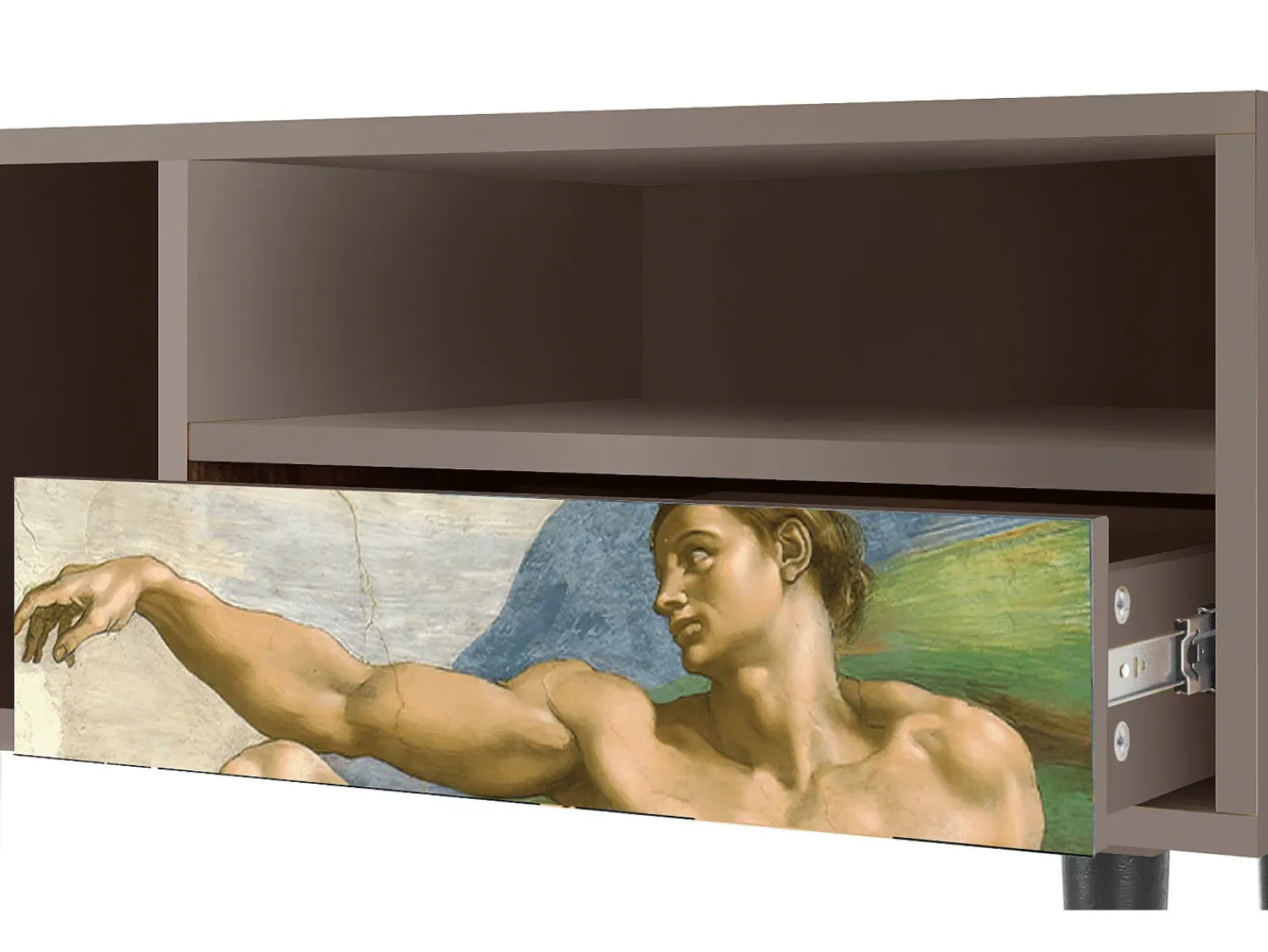Mueble de TV - 115х59х48 cm - T3 - The Creation of Adam, Latte^ Móvel De Tv
