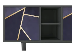 Móvel De Tv| Mueble de TV - 150х69х41 cm - T5 - The Amethyst, Antracite Cinza antracite