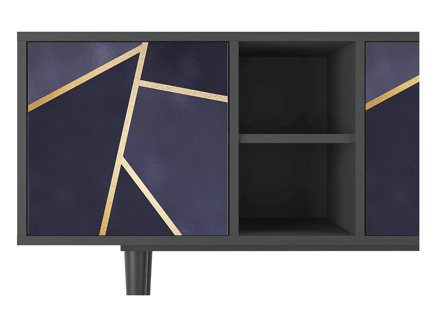 Móvel De Tv| Mueble de TV - 150х69х41 cm - T5 - The Amethyst, Antracite Cinza antracite