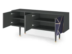 Móvel De Tv| Mueble de TV - 150х69х41 cm - T5 - The Amethyst, Antracite Cinza antracite