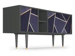 Móvel De Tv| Mueble de TV - 150х69х41 cm - T5 - The Amethyst, Antracite Cinza antracite