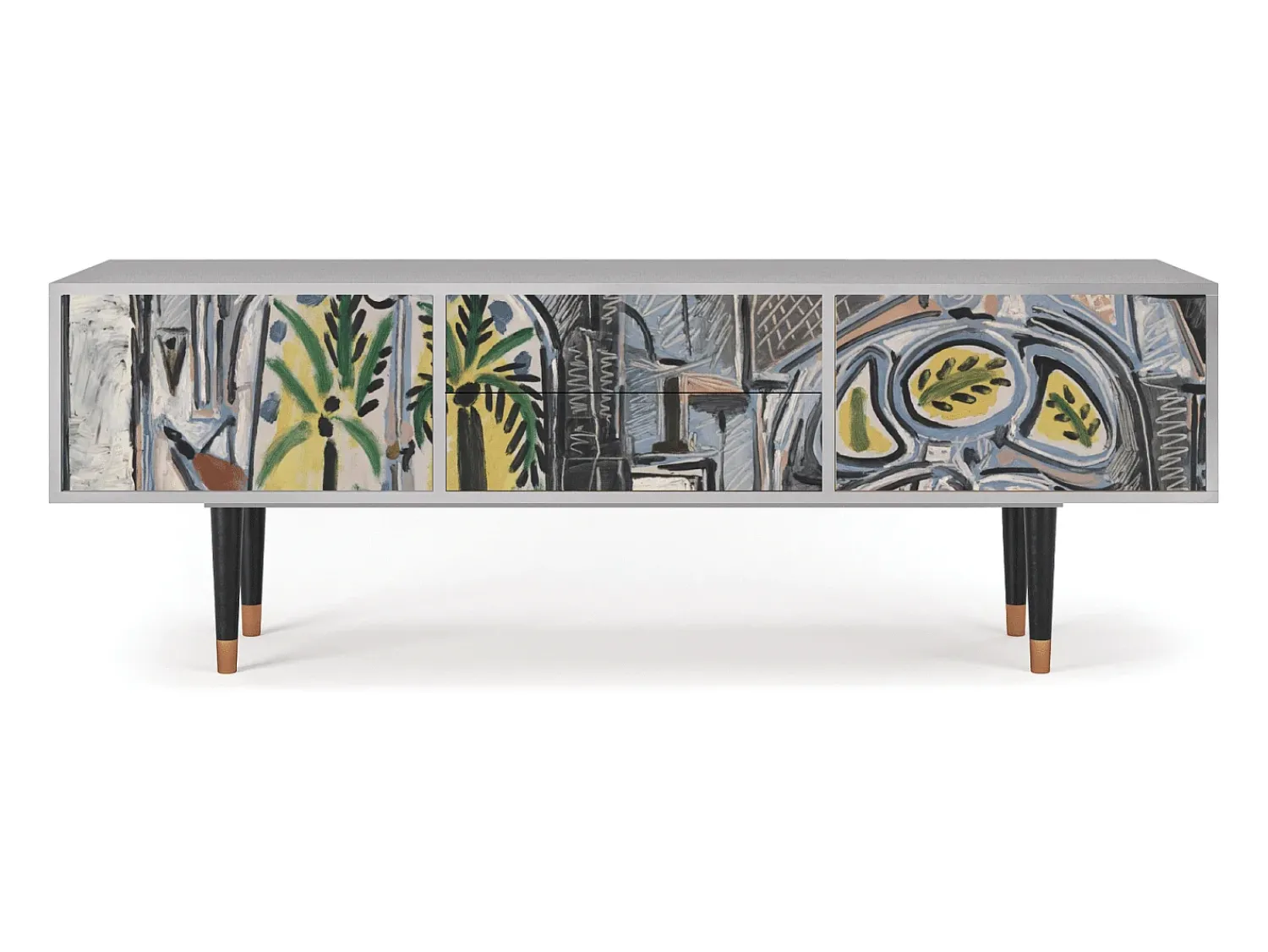 Móvel De Tv* Mueble de TV - 170х59х48 cm - T4 - The Studio , Cinza Cinzento
