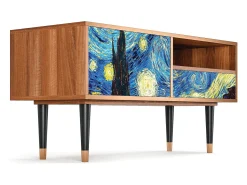 Best Mueble de TV - 115х59х48 cm - T3 - The Starry Night , Nogueira Castanho
