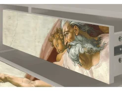 Sale Mueble de TV - 170х59х48 cm - T4 - The Creation of Adam, Areia Bege