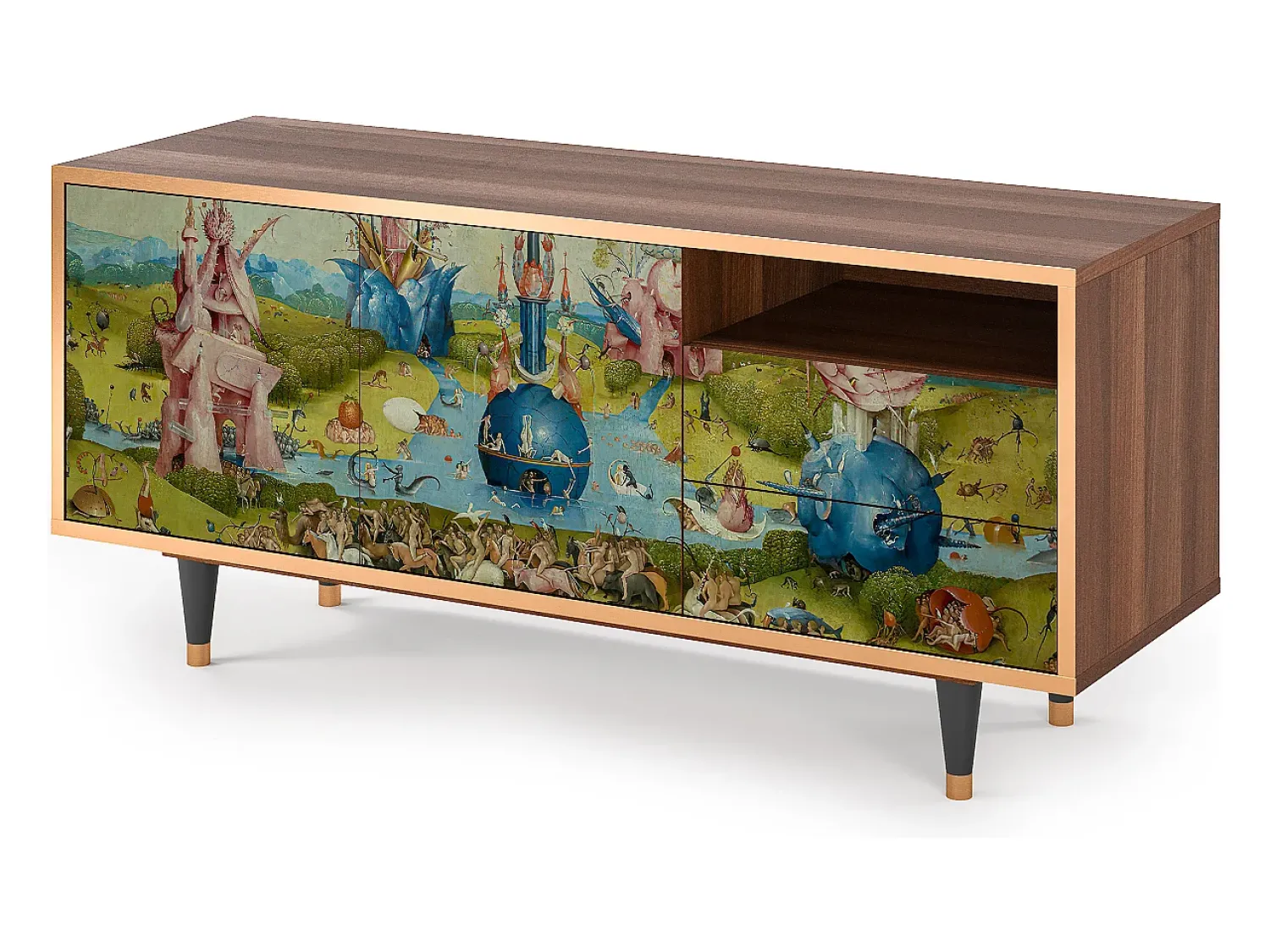 New Mueble de TV - 125х56х41 cm - T7 - The Garden 2 by Bosch, Nogueira Castanho