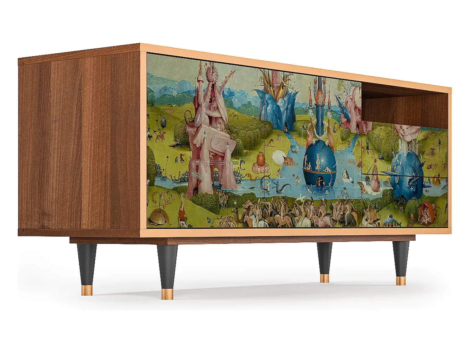 New Mueble de TV - 125х56х41 cm - T7 - The Garden 2 by Bosch, Nogueira Castanho