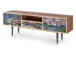 Móvel De Tv| Mueble de TV - 170х59х41 cm - T6 - The water lily pond , Nogueira Castanho