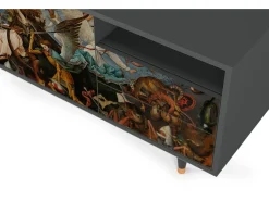 Móvel De Tv* Mueble de TV - 125х56х41 cm - T7 - The Fall, Antracite Cinza antracite