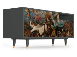 Móvel De Tv* Mueble de TV - 125х56х41 cm - T7 - The Fall, Antracite Cinza antracite