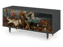 Móvel De Tv* Mueble de TV - 125х56х41 cm - T7 - The Fall, Antracite Cinza antracite