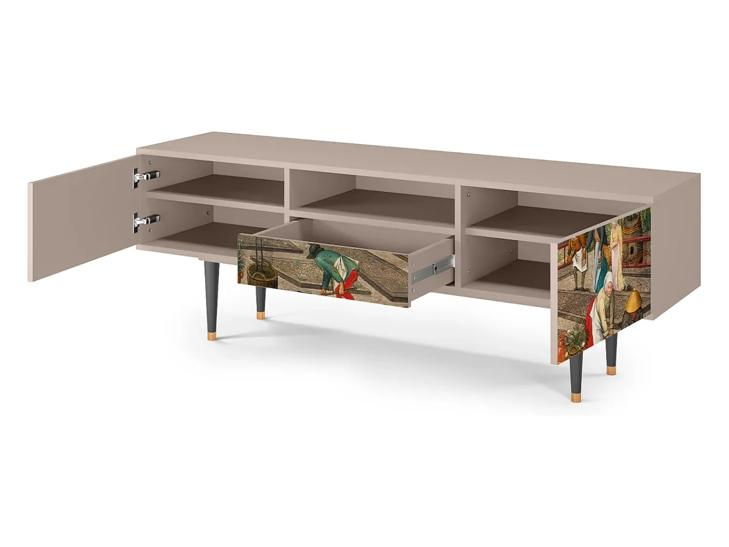 Móvel De Tv| Mueble de TV - 170х59х41 cm - T6 - The Younger - Spring, Latte Bege