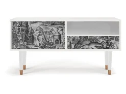 Mueble de TV - 115х59х48 cm - T3 - The Temptation, Branco^ Móvel De Tv
