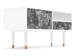 Mueble de TV - 115х59х48 cm - T3 - The Temptation, Branco^ Móvel De Tv