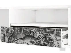 Mueble de TV - 115х59х48 cm - T3 - The Temptation, Branco^ Móvel De Tv