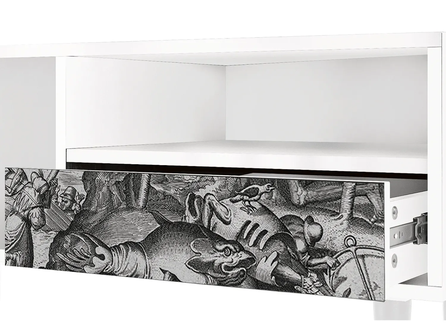 Mueble de TV - 115х59х48 cm - T3 - The Temptation, Branco^ Móvel De Tv