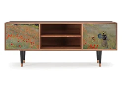 Móvel De Tv| Mueble de TV - 170х69х48 cm - T2 - The Poppy Field , Nogueira Castanho