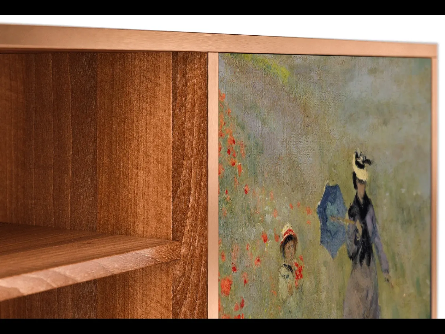 Móvel De Tv| Mueble de TV - 170х69х48 cm - T2 - The Poppy Field , Nogueira Castanho