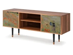 Móvel De Tv| Mueble de TV - 170х69х48 cm - T2 - The Poppy Field , Nogueira Castanho