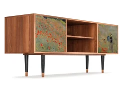 Móvel De Tv| Mueble de TV - 170х69х48 cm - T2 - The Poppy Field , Nogueira Castanho