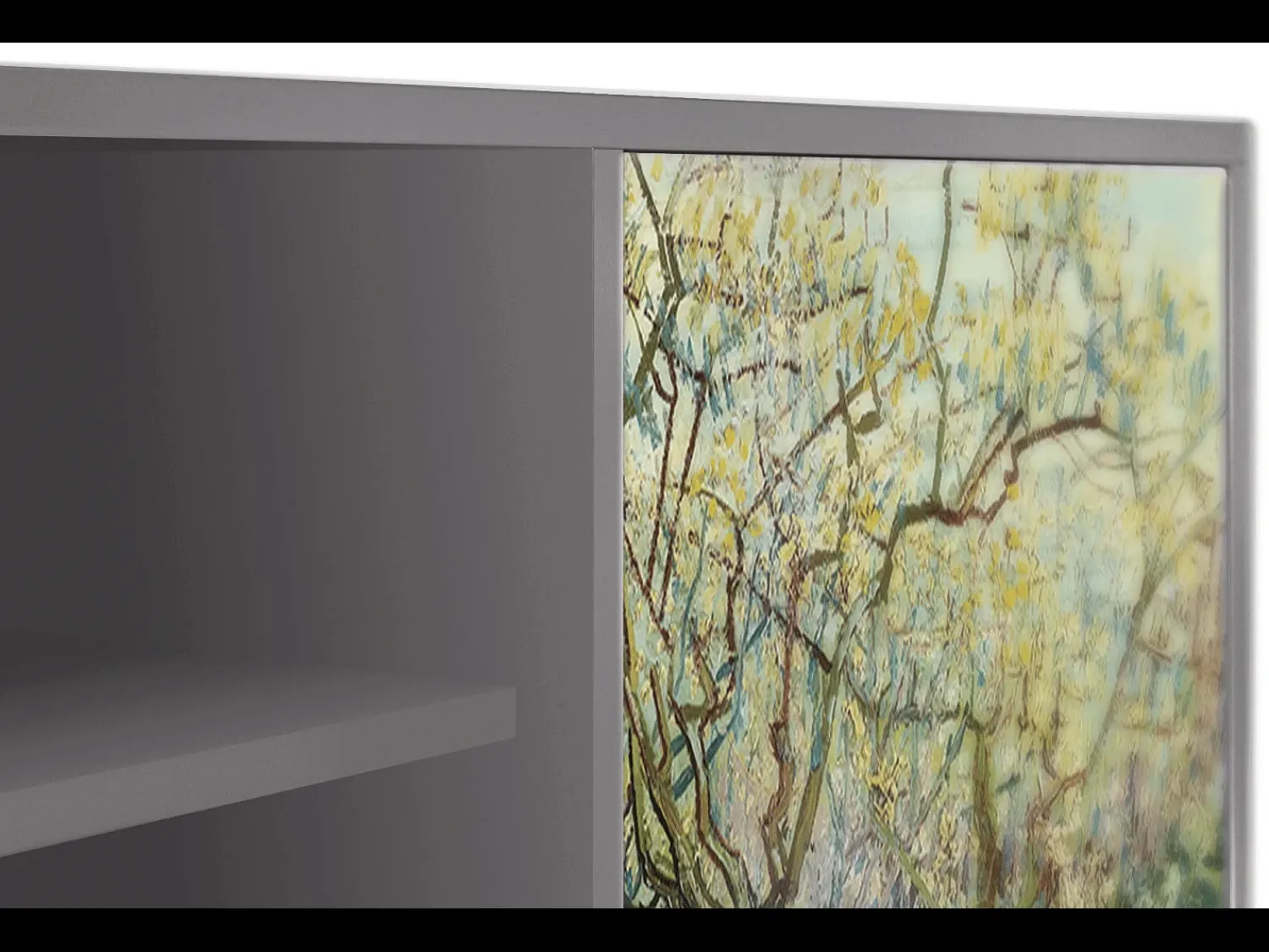 Móvel De Tv* Mueble de TV - 170х69х48 cm - T2 - The Branco Orchard, Cinza Cinzento