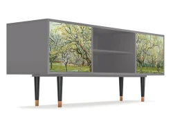Móvel De Tv* Mueble de TV - 170х69х48 cm - T2 - The Branco Orchard, Cinza Cinzento