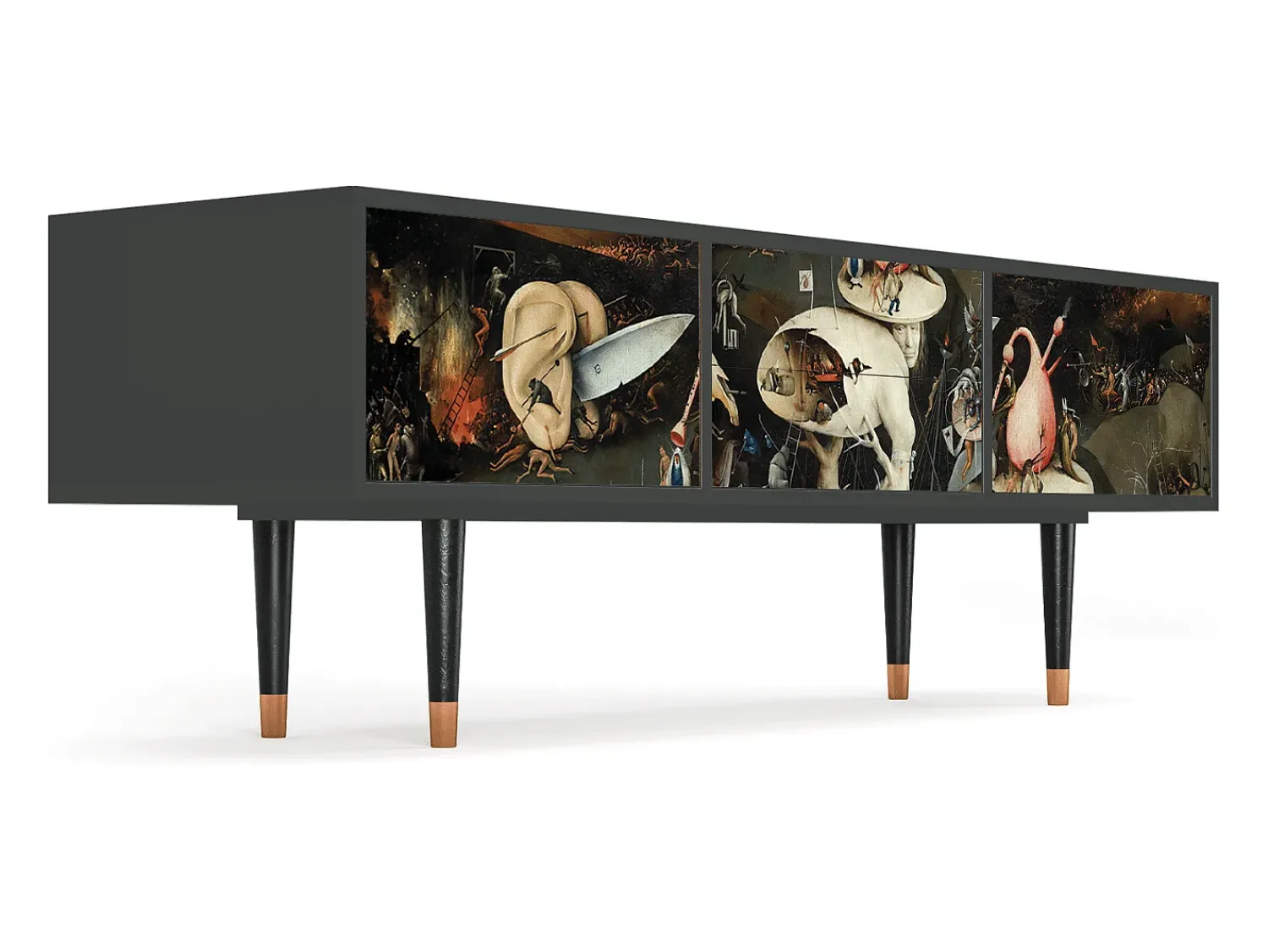 Móvel De Tv| Mueble de TV - 170х59х48 cm - T4 - The Garden 2, Antracite Cinza antracite