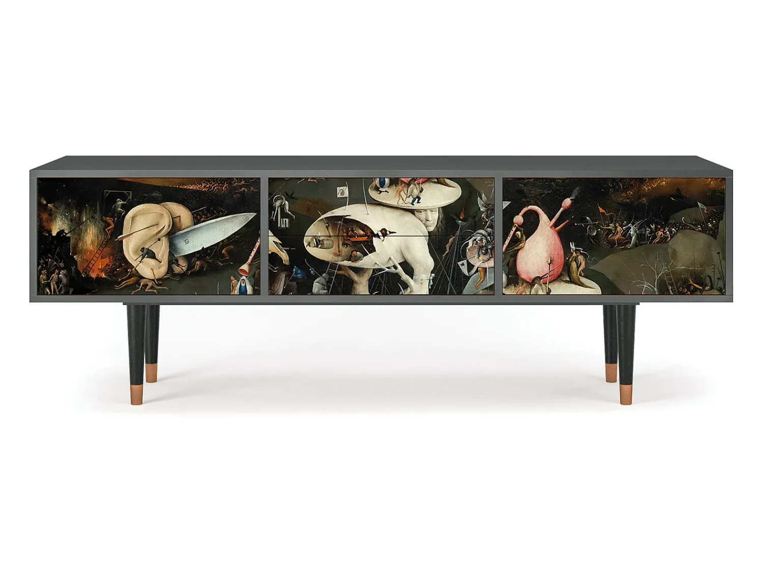 Móvel De Tv| Mueble de TV - 170х59х48 cm - T4 - The Garden 2, Antracite Cinza antracite