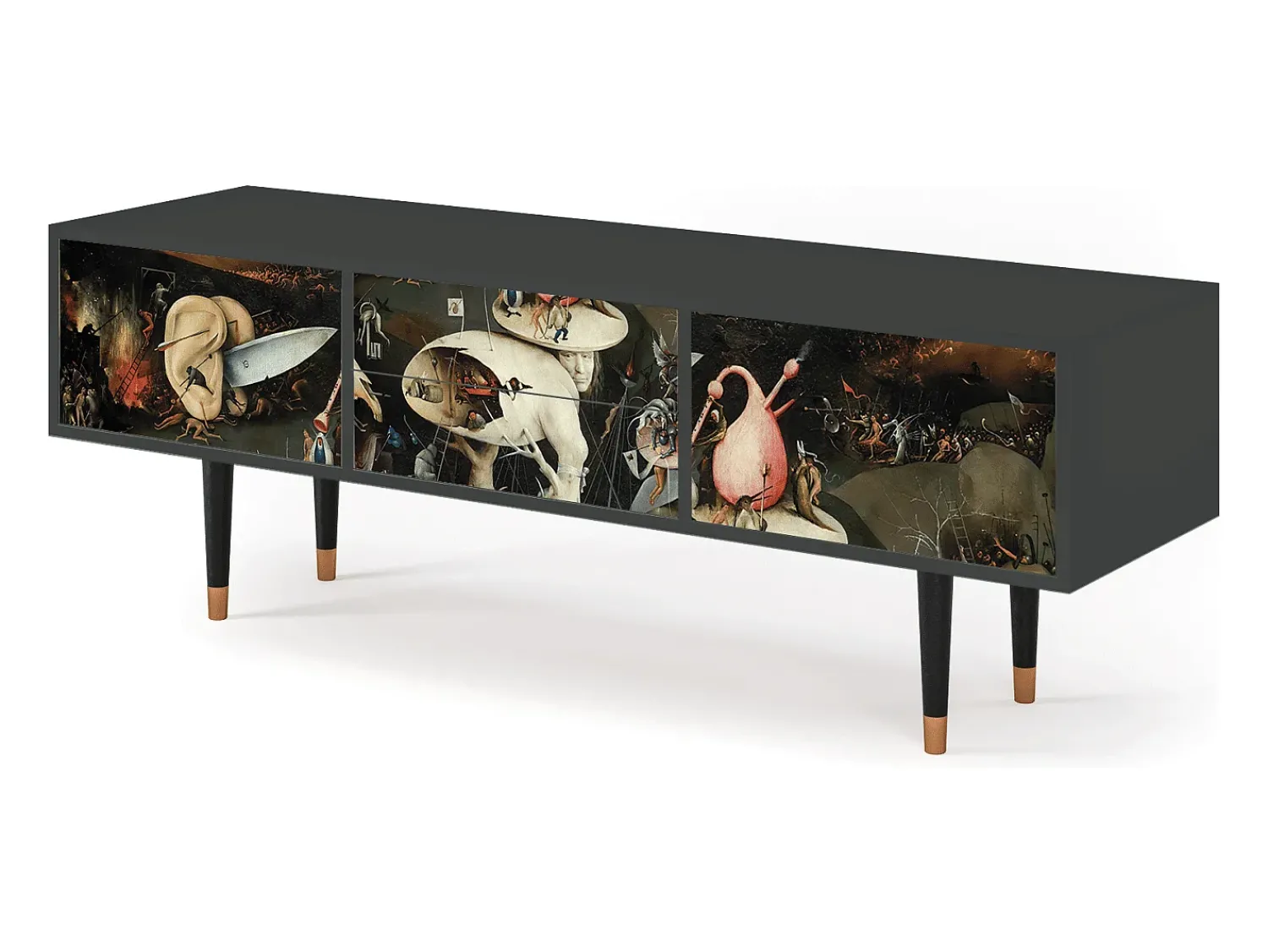 Móvel De Tv| Mueble de TV - 170х59х48 cm - T4 - The Garden 2, Antracite Cinza antracite