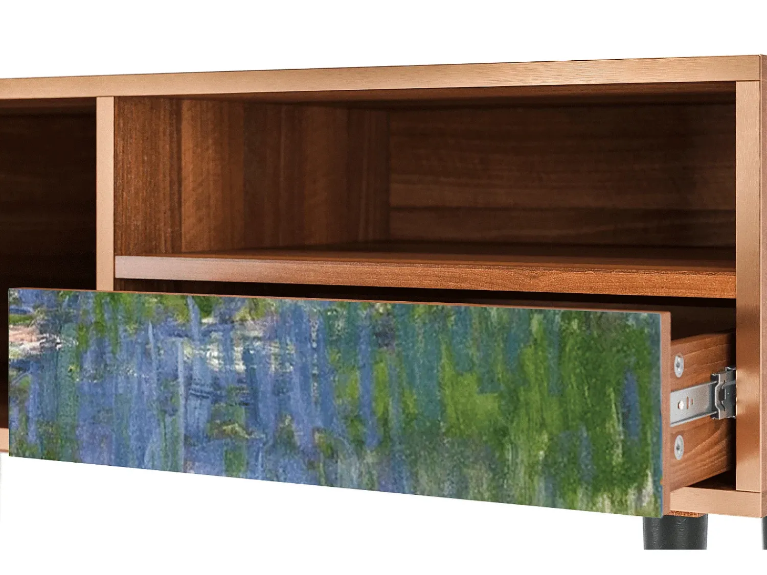 Mueble de TV - 115х59х48 cm - T3 - The water lily pond , Nogueira^ Móvel De Tv